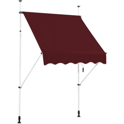 COSTWAY Store Banne Manuel Rétractable sans Perçage 150x125CM-AngleHauteur Réglable-en Métal et Tissu-FenêtreBalconJardin-Rouge Rouge - Publicité COSTWAY Store Banne Manuel Rétractable sans Perçage 150x125CM-AngleHauteur Réglable-en Métal et Tissu-FenêtreBalconJardin-Rouge Rouge - Publicité