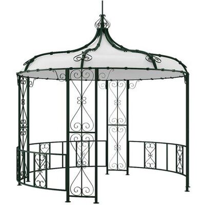 VENTE-UNIQUE Kiosque de jardin en métal façon fer forgé D300 x H305 cm - Vert - TILCARA Vert - Publicité VENTE-UNIQUE Kiosque de jardin en métal façon fer forgé D300 x H305 cm - Vert - TILCARA Vert - Publicité