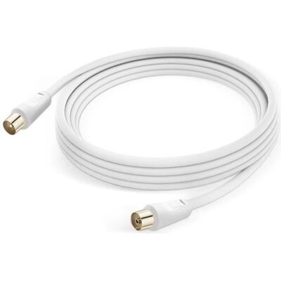 LinQ - TV-antennkabel - Blanc - 3 m - Câble coaxial - Publicité LinQ - TV-antennkabel - Blanc - 3 m - Câble coaxial - Publicité