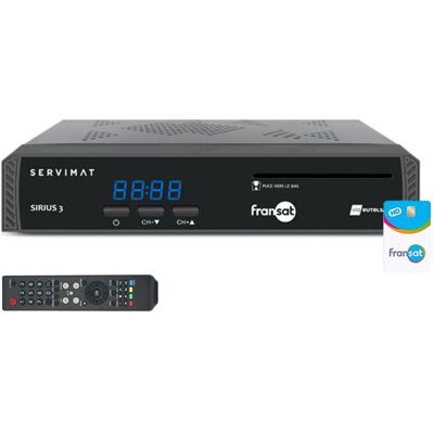 SERVIMAT - SIRIUS 3 HD - USB - PC7 - Récepteur satellite - Publicité SERVIMAT - SIRIUS 3 HD - USB - PC7 - Récepteur satellite - Publicité