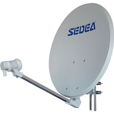 Kit parabole acier 60 cm - SEDEA - Parabole 60 - LNB universel 0 3 dB - Fixation mât Ø50 mm - Anticorrosion - Publicité Kit parabole acier 60 cm - SEDEA - Parabole 60 - LNB universel 0 3 dB - Fixation mât Ø50 mm - Anticorrosion - Publicité