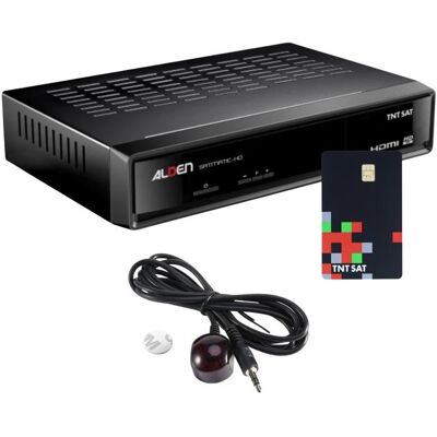 ALDEN Décodeur TV Satellite + Carte TNTSAT + Alim 220V Noir - Publicité ALDEN Décodeur TV Satellite + Carte TNTSAT + Alim 220V Noir - Publicité