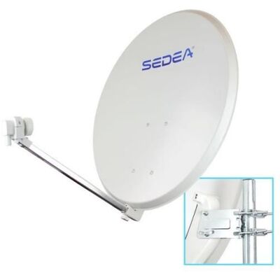 SEDEA Parabole satellite - Quick - 80 cm - Acier électrozingué - 1 sortie - Usage extérieur Blanc - Publicité SEDEA Parabole satellite - Quick - 80 cm - Acier électrozingué - 1 sortie - Usage extérieur Blanc - Publicité