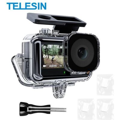 AFAITH TELESIN Boîtier Étanche Anti-buée pour Caméra DJI Osmo Action 5 Pro/4/3 Résiste à une plongée jusquà 45 m et au snorkeling Blanc - Publicité AFAITH TELESIN Boîtier Étanche Anti-buée pour Caméra DJI Osmo Action 5 Pro/4/3 Résiste à une plongée jusquà 45 m et au snorkeling Blanc - Publicité