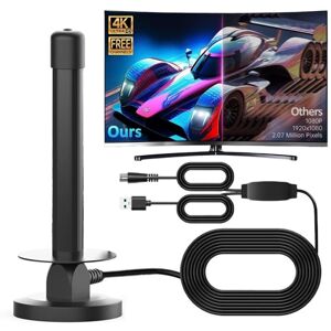 KENLUMO Antenne TV Intérieur Puissante TNT HD – Réception 360° Compatible DVB-T/T2 Support 4K/1080p HD pour Smart TV Câble Coaxial 5 m Noir - Publicité KENLUMO Antenne TV Intérieur Puissante TNT HD – Réception 360° Compatible DVB-T/T2 Support 4K/1080p HD pour Smart TV Câble Coaxial 5 m Noir - Publicité