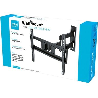 One For All Support TV - Total-Control - 32-77 - Orientable 180° - VESA 400 max Noir - Publicité One For All Support TV - Total-Control - 32-77 - Orientable 180° - VESA 400 max Noir - Publicité