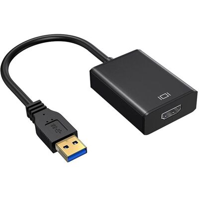 123 Cable Adaptateur USB 3.0 vers HDMI Convertisseur vidéo audio pour Ordinateur Moniteur Projecteur Noir - Yuan Yuan - Noir - Publicité 123 Cable Adaptateur USB 3.0 vers HDMI Convertisseur vidéo audio pour Ordinateur Moniteur Projecteur Noir - Yuan Yuan - Noir - Publicité