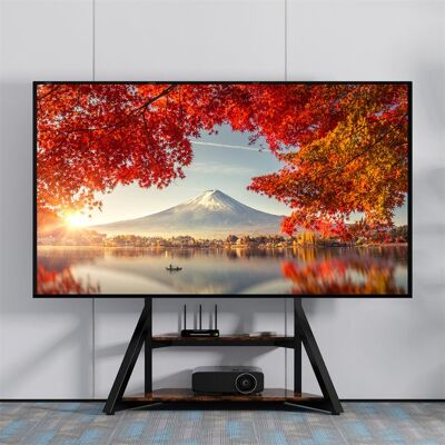 Support TV sur Pied - UNHO - 65 à 100 Pouces - Charge 100kg - VESA 800x600mm Marron - Publicité Support TV sur Pied - UNHO - 65 à 100 Pouces - Charge 100kg - VESA 800x600mm Marron - Publicité