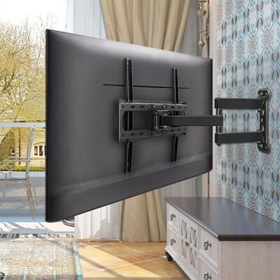 UNHO Support Mural TV pour écrans 26-55 Pouces Fixation TV Murale Inclinable et Orientable Max. VESA 400x400mm Noir - Publicité UNHO Support Mural TV pour écrans 26-55 Pouces Fixation TV Murale Inclinable et Orientable Max. VESA 400x400mm Noir - Publicité