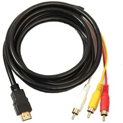 Câble HDMI vers RCA - 123 - 15 m - Convertisseur - Transmission HDMI - Noir Noir - Publicité Câble HDMI vers RCA - 123 - 15 m - Convertisseur - Transmission HDMI - Noir Noir - Publicité