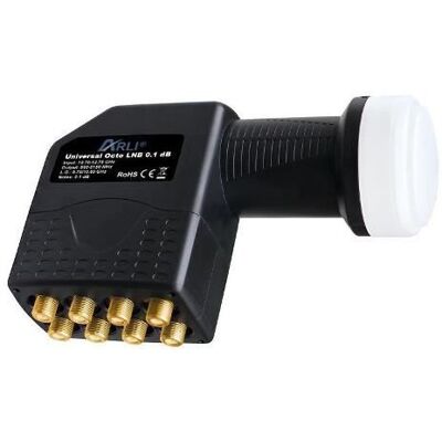 LNB Octo Tête Universelle 01 dB Gain 65 dB Full HD 3D Ultra HD 4K Gold - Publicité LNB Octo Tête Universelle 01 dB Gain 65 dB Full HD 3D Ultra HD 4K Gold - Publicité