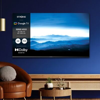 TV FHD 40 (100 cm) - STRONG - Google TV - Wifi - Bluetooth - HDR - Chromecast - Assistant Google - 3 Tuners - 3xHDMI (ARC) + 2xUSB Noir - Publicité TV FHD 40 (100 cm) - STRONG - Google TV - Wifi - Bluetooth - HDR - Chromecast - Assistant Google - 3 Tuners - 3xHDMI (ARC) + 2xUSB Noir - Publicité