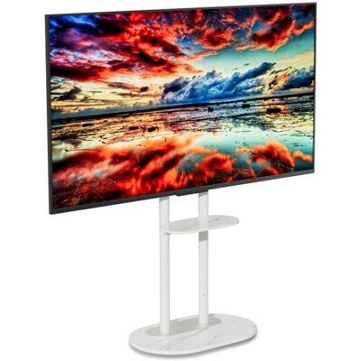 UNHO Support TV sur Pied Blanc pour Ecran de 40 à 75 Pouces VESA Max 600x400 mm Base en Marbre Jusquà 40 kg Hauteur Réglable Blanc - Publicité UNHO Support TV sur Pied Blanc pour Ecran de 40 à 75 Pouces VESA Max 600x400 mm Base en Marbre Jusquà 40 kg Hauteur Réglable Blanc - Publicité