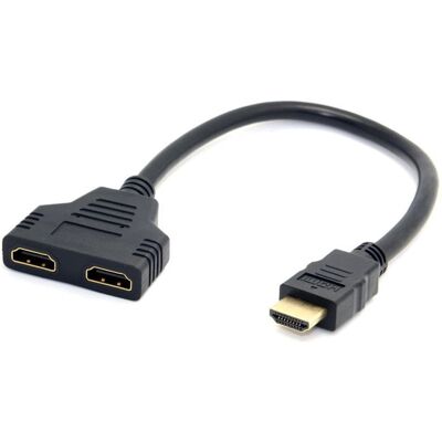 123 Câble doubleur port HDMI 1080P mâle vers 2 port HDMI femelle convertisseur Noir pour ordinateur HP Spectre x360 16.-Yuan Yuan- Noir - Publicité 123 Câble doubleur port HDMI 1080P mâle vers 2 port HDMI femelle convertisseur Noir pour ordinateur HP Spectre x360 16.-Yuan Yuan- Noir - Publicité