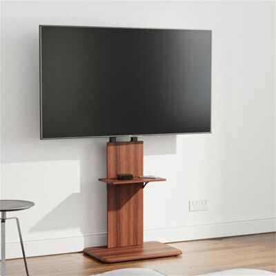 UNHO Support TV sur Pied avec Tablette en Bois pour Ecran LED LCD 32 à 65 Pouces Charge 40kg VESA Max 600x400 Marron - Publicité UNHO Support TV sur Pied avec Tablette en Bois pour Ecran LED LCD 32 à 65 Pouces Charge 40kg VESA Max 600x400 Marron - Publicité