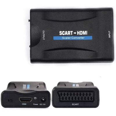 Convertisseur Péritel vers HDMI - 123 - Scart vers HDMI - 1080P - Support PAL/NTSC/SECAM - Noir Noir - Publicité Convertisseur Péritel vers HDMI - 123 - Scart vers HDMI - 1080P - Support PAL/NTSC/SECAM - Noir Noir - Publicité