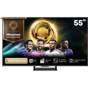 TV - HISENSE - 55U7Q Pro - Mini LED QLED 4K - 1600 nits - Dolby Atmos - Smart TV Gris - Publicité TV - HISENSE - 55U7Q Pro - Mini LED QLED 4K - 1600 nits - Dolby Atmos - Smart TV Gris - Publicité