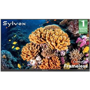 SYLVOX Frameless-55”(140cm) TV Extérieur-TV 4K UHD-IP56 étanche-1000Nit-Dolby Atmos-Cadre ultrafin-Google TV-Générateur décrans IA Noir - Publicité SYLVOX Frameless-55”(140cm) TV Extérieur-TV 4K UHD-IP56 étanche-1000Nit-Dolby Atmos-Cadre ultrafin-Google TV-Générateur décrans IA Noir - Publicité