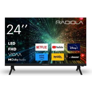RADIOLA - RA24A2 - TV LED FHD 24 (60cm) - 12 V - Smart Vidaa - Molotov Netflix Prime Video Disney+ - HDMIx3 - USBx2 - Mode Hotel Noir - Publicité RADIOLA - RA24A2 - TV LED FHD 24 (60cm) - 12 V - Smart Vidaa - Molotov Netflix Prime Video Disney+ - HDMIx3 - USBx2 - Mode Hotel Noir - Publicité