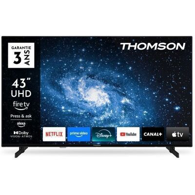 Thomson 43 Pouces (108 cm) UHD LED Fire TV avec Commande vocale Alexa Bluetooth 5.0 Ports HDMI USB AV in CI+ USB – 43UF4S35 Noir - Publicité Thomson 43 Pouces (108 cm) UHD LED Fire TV avec Commande vocale Alexa Bluetooth 5.0 Ports HDMI USB AV in CI+ USB – 43UF4S35 Noir - Publicité