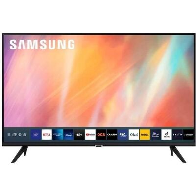 SAMSUNG 50AU7022 - TV LED 50 (125 cm) - 4K UHD 3840 x 2160 - Smart TV - HDR10+ - 3 x HDMI - Bluetooth Noir - Publicité SAMSUNG 50AU7022 - TV LED 50 (125 cm) - 4K UHD 3840 x 2160 - Smart TV - HDR10+ - 3 x HDMI - Bluetooth Noir - Publicité