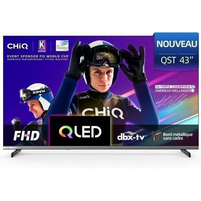 CHiQ L43QST 43 Pouces Smart Google TV QLED 2K FHD avec HDR10 ALLM&VRR pour Jeu MEMC Ultra-Fin Dolby Audio Wi-FI Noir - Publicité CHiQ L43QST 43 Pouces Smart Google TV QLED 2K FHD avec HDR10 ALLM&VRR pour Jeu MEMC Ultra-Fin Dolby Audio Wi-FI Noir - Publicité
