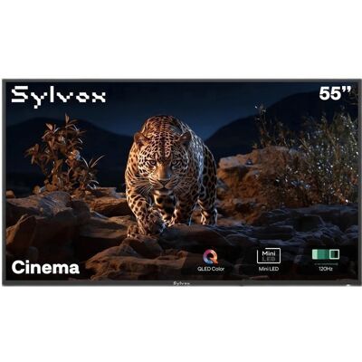 TV QLED - Helio SYLVOX Cinema - 55 (140 cm) 4K UHD - 120Hz / 2000 nits - IP55 anti-reflet Noir - Publicité TV QLED - Helio SYLVOX Cinema - 55 (140 cm) 4K UHD - 120Hz / 2000 nits - IP55 anti-reflet Noir - Publicité