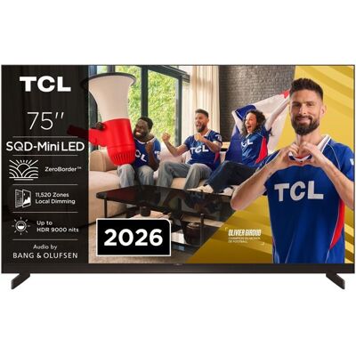 TV LED Tcl SQD-Mini LED 75X11L 189 cm 2026 Noir - Publicité TV LED Tcl SQD-Mini LED 75X11L 189 cm 2026 Noir - Publicité