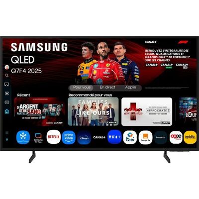 Samsung TQ50Q7F4 – TV QLED 50 pouces 4K UHD Smart TV HDR10+ Tizen Motion Xcelerator Object Tracking Sound Lite Noir - Publicité Samsung TQ50Q7F4 – TV QLED 50 pouces 4K UHD Smart TV HDR10+ Tizen Motion Xcelerator Object Tracking Sound Lite Noir - Publicité