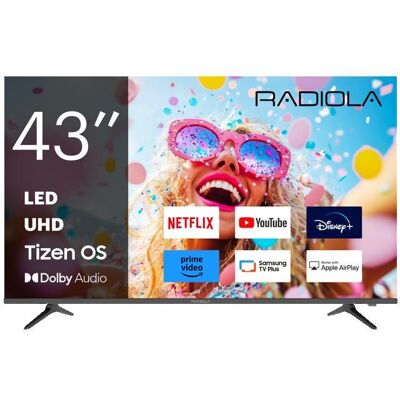 RADIOLA - RA43A2T - TV LED 4K UHD 43(108cm) - Smart Tizen - Netflix Prime Video Disney+ - 3X HDMI 2X USB 2.0 Dolby Audio Noir - Publicité RADIOLA - RA43A2T - TV LED 4K UHD 43(108cm) - Smart Tizen - Netflix Prime Video Disney+ - 3X HDMI 2X USB 2.0 Dolby Audio Noir - Publicité