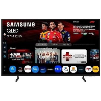 Samsung TQ43Q7F4 - TV QLED 43 (108 cm) 4K UHD Smart TV Q4 AI Gen1 HDR 3 HDMI Noir - Publicité Samsung TQ43Q7F4 - TV QLED 43 (108 cm) 4K UHD Smart TV Q4 AI Gen1 HDR 3 HDMI Noir - Publicité