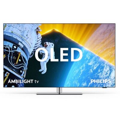 TV OLED Ambilight Philips 65OLED849 164 cm 4K UHD Google TV 2024 Métal satiné Gris - Publicité TV OLED Ambilight Philips 65OLED849 164 cm 4K UHD Google TV 2024 Métal satiné Gris - Publicité