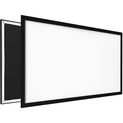 Écran de Projection - DUOKU - 110 Pouces - 4K HD - Cadre Fixe - Vision 160° Noir - Publicité Écran de Projection - DUOKU - 110 Pouces - 4K HD - Cadre Fixe - Vision 160° Noir - Publicité