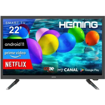 Téléviseur - HEMING - HEM22 - 215 pouces (55 cm) - Android Smart TV Full HD - 12/24/220V Wi‑Fi Bluetooth Noir - Publicité Téléviseur - HEMING - HEM22 - 215 pouces (55 cm) - Android Smart TV Full HD - 12/24/220V Wi‑Fi Bluetooth Noir - Publicité