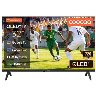 TV QLED 32 - COOCAA - 32CGQG41Z Avec Google TV HDR10 Dolby Audio Bluetooth 5.1 protection oculaire et Google Cast Noir - Publicité TV QLED 32 - COOCAA - 32CGQG41Z Avec Google TV HDR10 Dolby Audio Bluetooth 5.1 protection oculaire et Google Cast Noir - Publicité