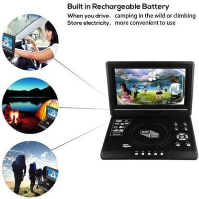 Lecteur DVD Portable - Akozon - 9 pouces - Écran LCD Rotatif 270° - FM Radio - Console de jeu intégrée - Publicité Lecteur DVD Portable - Akozon - 9 pouces - Écran LCD Rotatif 270° - FM Radio - Console de jeu intégrée - Publicité