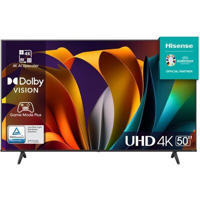 Hisense 50A6N - TV LED 50 (126 cm) - Bords ultra fins - 4K UHD (3840x2160) - Dolby Vision - TV connecté - 3xHDMI 2.1 Noir - Publicité Hisense 50A6N - TV LED 50 (126 cm) - Bords ultra fins - 4K UHD (3840x2160) - Dolby Vision - TV connecté - 3xHDMI 2.1 Noir - Publicité