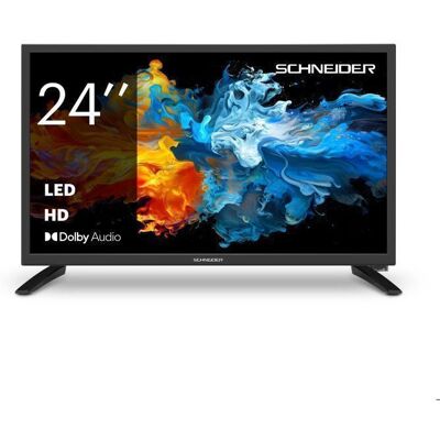 SCHNEIDER - 24A3VX - TV LED HD 24(60cm) - Non Connecté - 12 Volts - HDMI 1.4 - USB 2.0 - Mode Hotel - 1366 x 768p - Dolby Noir - Publicité SCHNEIDER - 24A3VX - TV LED HD 24(60cm) - Non Connecté - 12 Volts - HDMI 1.4 - USB 2.0 - Mode Hotel - 1366 x 768p - Dolby Noir - Publicité