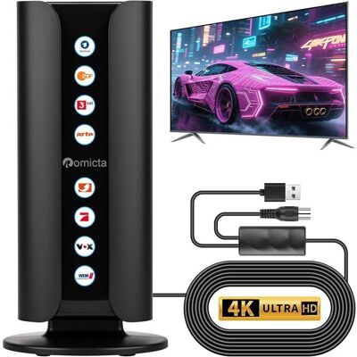 100DRINE 100 DRINE Antenne TV DVB-T2 Intérieure avec AmplificateurAntenne TNT DVB-T & DVB-T2Dab/Dab+Grande Portée 360° pour Téléviseurs 4K 1080p - Publicité 100DRINE 100 DRINE Antenne TV DVB-T2 Intérieure avec AmplificateurAntenne TNT DVB-T & DVB-T2Dab/Dab+Grande Portée 360° pour Téléviseurs 4K 1080p - Publicité
