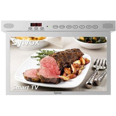 TV LCD - SYLVOX Mini Smart TV 156 - Full HD 1080p - Rotation 360° pliable - Google TV (Android 11) Gris - Publicité TV LCD - SYLVOX Mini Smart TV 156 - Full HD 1080p - Rotation 360° pliable - Google TV (Android 11) Gris - Publicité