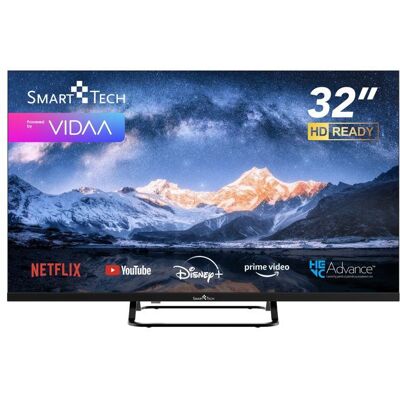Smart Tech TV LED HD 32 Pouces (80cm) 32HV02V Smart TV VIDAA - Netflix Prime Disney+ Youtube 3xHDMI - 2xUSB Noir - Publicité Smart Tech TV LED HD 32 Pouces (80cm) 32HV02V Smart TV VIDAA - Netflix Prime Disney+ Youtube 3xHDMI - 2xUSB Noir - Publicité