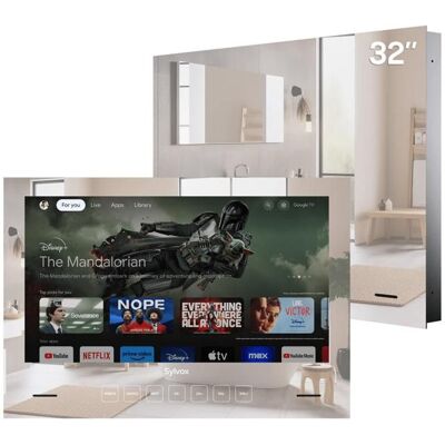 TV encastrable - SYLVOX-TV Miroir - 32 (81 cm) - 1080p Full HD - IP65 étanche Noir - Publicité TV encastrable - SYLVOX-TV Miroir - 32 (81 cm) - 1080p Full HD - IP65 étanche Noir - Publicité