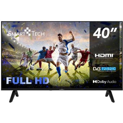 Smart Tech 40FN01K Full HD LED TV 40 Pouces (101cm) Triple Tuner Dolby Audio H.265 3xHDMI 2xUSB Noir - Publicité Smart Tech 40FN01K Full HD LED TV 40 Pouces (101cm) Triple Tuner Dolby Audio H.265 3xHDMI 2xUSB Noir - Publicité