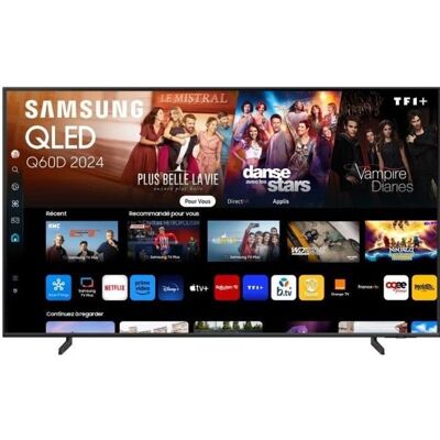 Samsung 75Q60D - TV QLED 75 (190 cm) - 4K UHD 3840x2160 - HDR - Smart TV - Gaming Hub - 3xHDMI - 3xHDMI - WiFi Gris - Publicité Samsung 75Q60D - TV QLED 75 (190 cm) - 4K UHD 3840x2160 - HDR - Smart TV - Gaming Hub - 3xHDMI - 3xHDMI - WiFi Gris - Publicité
