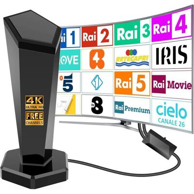 1001 PILES BATTERIES Antenne HD numérique dintérieur pour Smart TV chaînes locales et résolution 4K base magnétique puissante réception à 360° - Publicité 1001 PILES BATTERIES Antenne HD numérique dintérieur pour Smart TV chaînes locales et résolution 4K base magnétique puissante réception à 360° - Publicité
