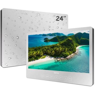 Téléviseur miroir - SYLVOX Smart 24 - 1920x1080 FHD - IP66 étanche - HDR10 / 500 nits Noir - Publicité Téléviseur miroir - SYLVOX Smart 24 - 1920x1080 FHD - IP66 étanche - HDR10 / 500 nits Noir - Publicité