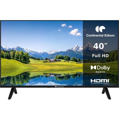 Téléviseur LED - CONTINENTAL EDISON - CELED40FHD26B6 - 40 (101 cm) - FHD - Dalle LED - 3x HDMI - 2x USB - Noir Noir - Publicité Téléviseur LED - CONTINENTAL EDISON - CELED40FHD26B6 - 40 (101 cm) - FHD - Dalle LED - 3x HDMI - 2x USB - Noir Noir - Publicité