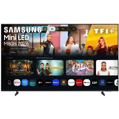 TV LED Samsung Mini LED TU75M80H 190 cm 2026 Noir - Publicité TV LED Samsung Mini LED TU75M80H 190 cm 2026 Noir - Publicité