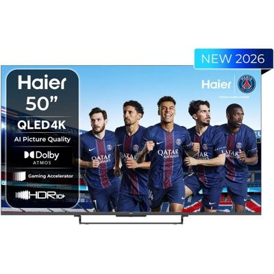 Haier H50S85GUX - TV QLED 50 (126 cm) - 4K UHD 3840 x 2160 - HDR10+ - Google TV - 4xHDMI 2.1 - WiFi Noir - Publicité Haier H50S85GUX - TV QLED 50 (126 cm) - 4K UHD 3840 x 2160 - HDR10+ - Google TV - 4xHDMI 2.1 - WiFi Noir - Publicité