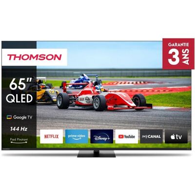 Thomson 65QG7C14 - TV QLED 65 (164 cm) - 4K UHD 3840x2160 - 144 Hz - Google TV - 2xHDMI 2.1 + 2xHDMI 2.0 - WiFi Noir - Publicité Thomson 65QG7C14 - TV QLED 65 (164 cm) - 4K UHD 3840x2160 - 144 Hz - Google TV - 2xHDMI 2.1 + 2xHDMI 2.0 - WiFi Noir - Publicité